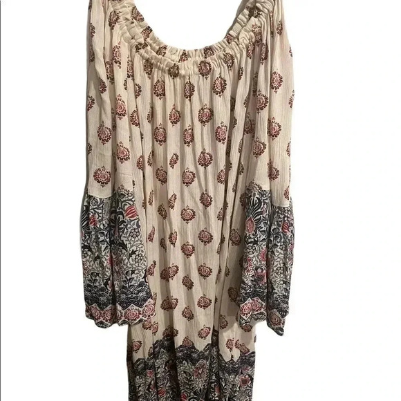Style & Co casual tunic maxi multicolor dress boho size Small - Picture 5 of 8